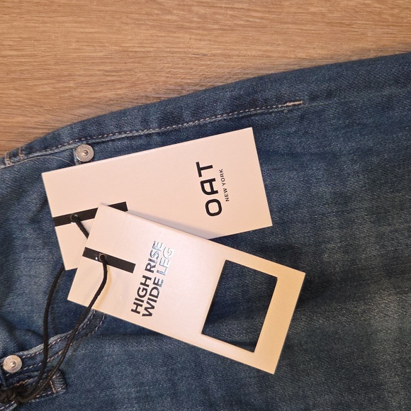 Oat New York Denim High Rise Wide Leg Jeans Size 6/28 - Picture 2 of 4